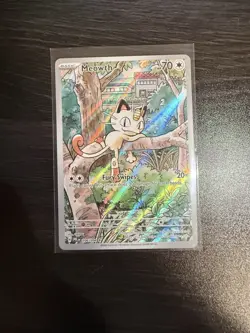 Pokemon TCG Meowth Illustration Rare Holo Card Me02 EN 106/094 70 HP - Image 1