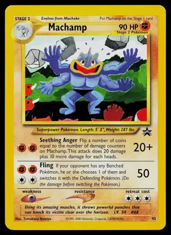 Pokemon Card - Machamp WoTC Black Star Promo 43 - Image 1