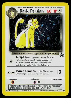 Pokemon Card - Dark Persian WOTC Black Star Promo 17 Holo - Image 1