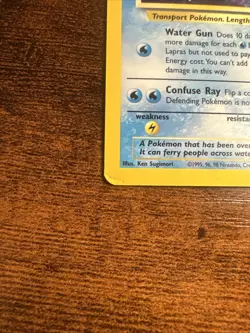 Pokemon TCG Lapras Fossil Holo Unlimited Rare Card 10/62 MP-LP Condition - Image 5