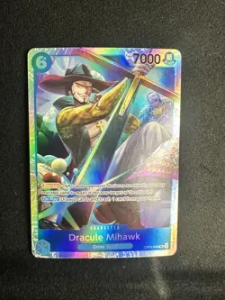 Dracule Mihawk OP09-048 SR, foil, One Piece card ft. Crocodile & Buggy tag zoro - Image 1