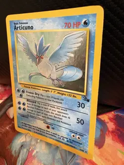 Articuno 2/62 Holo Fossil Set Vintage Pokemon Card LP/MP WOTC 1999 - Image 3