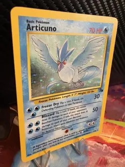 Articuno 2/62 Holo Fossil Set Vintage Pokemon Card LP/MP WOTC 1999 - Image 4