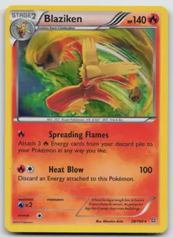 Pokemon Card Blaziken Holo Rare XY - Primal Clash 28/160 - Image 1