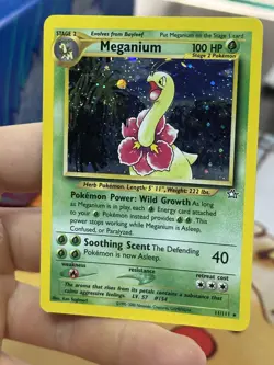 #2 Meganium 11/111 Neo Genesis 2000 Holo Rare WOTC Pokemon Card TCG - Image 4