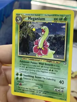#2 Meganium 11/111 Neo Genesis 2000 Holo Rare WOTC Pokemon Card TCG - Image 5