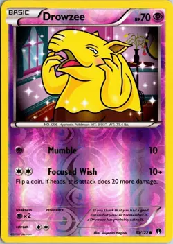 Drowzee Break Point 50/122 Common Holo 2016 Pokemon Card TCG CCG - Image 1