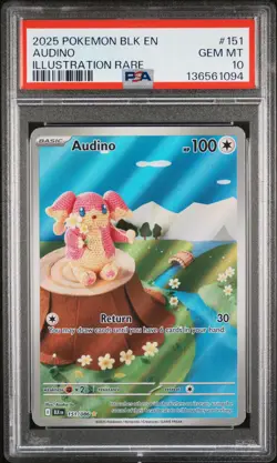 Pokemon Black Bolt Audino 151 PSA 10 - Image 1