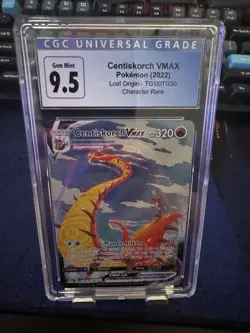 Pokemon Centiskorch VMAX Lost Origin TG15/TG30 Ultra Rare CGC 9.5, Blue Label - Image 1