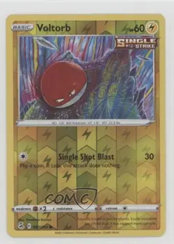 Voltorb Reverse Foil Pokemon Sword & Shield Fusion Strike #087 - Image 1