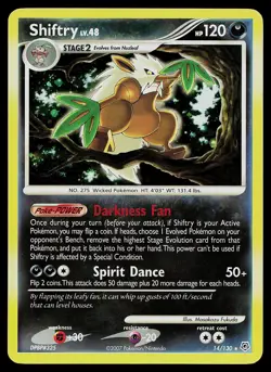 Pokemon Diamond and Pearl 14/130 Shiftry Holo Rare - Image 1