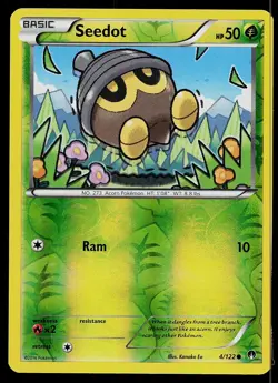 Pokemon Card BREAKpoint Seedot 4/122 Common Reverse Holo - Image 1