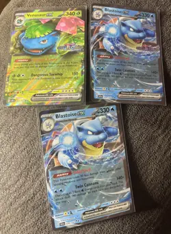 🔥 Pokemon TCG – Blastoise ex 030/142(x2) & Venusaur ex 001/142 – Stellar Crown - Image 1