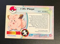 1999 Topps Pokemon Blue Logo TV Animation Edition Piepi #35 - Image 2