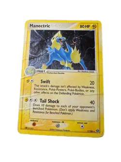 Manectric Holo 7/106 EX Emerald Pokemon Card HP Creased - Image 1