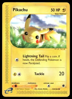 PIKACHU 124/165 C LP EXPEDITION BASE SET POKEMON - Image 2