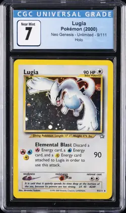 2000 POKEMON NEO GENESIS UNLIMITED, HOLO #9/111 LUGIA CGC 7 - Image 1