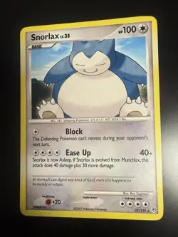 Pokemon TCG Snorlax Diamond & Pearl Set 37/130 Rare MP - Image 1