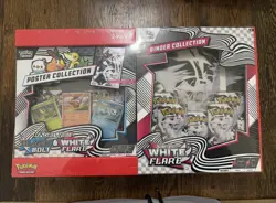 Pokemon TCG Black Bolt/White Flare Binder & Unova Poster Collection Lot of 2 - Image 1