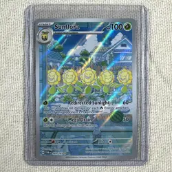 Pokemon TCG SV Twilight Masquerade Sunflora 169/167 Illustration Rare Holo NM - Image 1