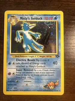 Pokemon TCG Misty's Golduck Gym Challenge 12 Holo Unlimited Rare MP - Image 1