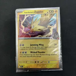 Team Rocket's Zapdos 070/182 Pokemon Destined Rivals GameStop Promo SEALED - Image 1