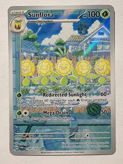 Pokemon Twilight Masquerade Sunflora Illustration Rare 169/167 NM - Image 1