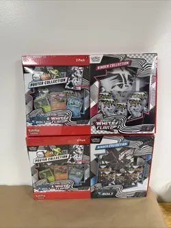 Pokemon Black Bolt and White Flare Binder and Poster Collection Lot of 2 - Image 2