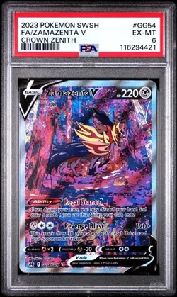 2023 Fa/Zamazenta V Pokemon Sword And Shield Crown Zenith GG54 PSA 6 - Image 1