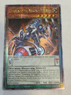 YUGIOH- Disablaster the Negation Fortress - INFO-EN026 - Quarter Century Rare - Image 1