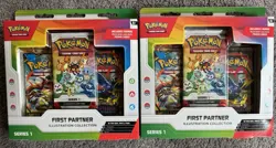 Pokemon TCG First Partner Illustration Collection Series 1 Lot 2 NEW Sealed Box - Image 1