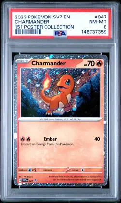 PSA 8 | Pokemon TCG | Black Star Promo | Charmander #47 - Image 1