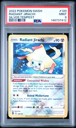 PSA 9 | Pokemon TCG | Silver Tempest | Radiant Jirachi #120 - Image 1