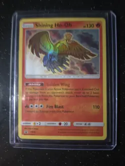 Pokemon Shining Ho-Oh SM70 SM Promo Holo Lighty Played - Image 1