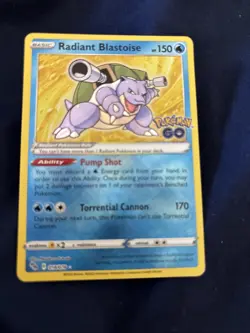 Radiant Blastoise 018/078 Pokemon GO Holo - Image 1