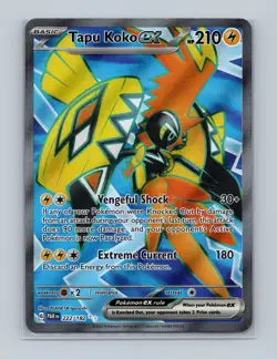Tapu Koko ex 222/182 Full Art Sv04: Paradox Rift Holo Pokemon TCG - Image 1