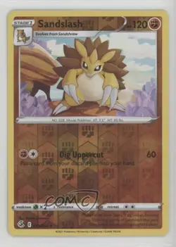 Sandslash Reverse Foil Pokemon Sword & Shield Fusion Strike #132 - Image 1