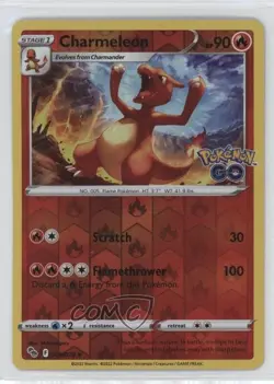 Charmeleon Reverse Foil Pokemon Sword & Shield Pokemon Go #009 - Image 1