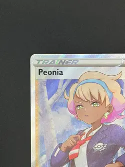 Pokemon Peonia Ultra Rare Full Art Holo Trainer 196/198 Swsh06: Chilling Reign - Image 4