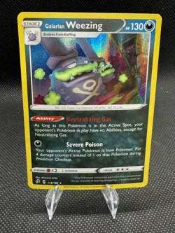 Galarian Weezing Holo Rare - 113/192 - Rebel Clash Pokemon 2020 - Image 1