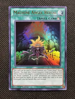 YuGiOh! - Machine Angel Ritual DRL3-EN015 Ultra Rare 1st Edition Near Mint - Image 1