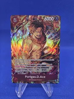 One Piece Illustration Box 5 Portgas D Ace ST15-005 Alternate Alt Art NM - Image 1