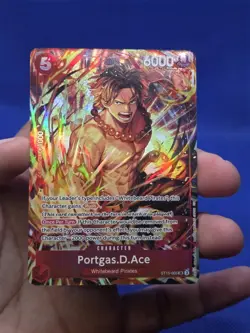 One Piece Illustration Box 5 Portgas D Ace ST15-005 Alternate Alt Art NM - Image 2