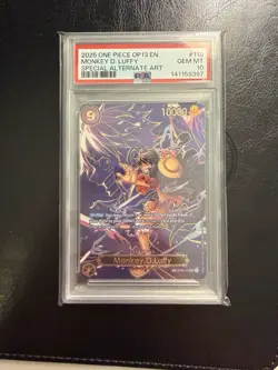 One Piece TCG OP09-119 Alt Art SP Monkey D Luffy PSA 10 English - Image 1