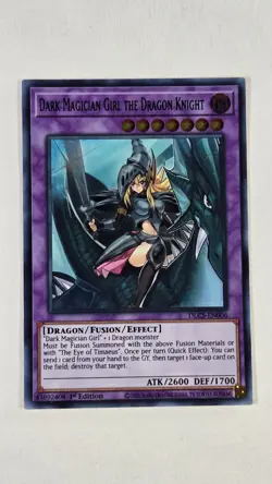 Yugioh Dark Magician Girl the Dragon Knight DLCS-EN006 Green Ultra Rare - Image 1