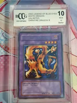 Yugioh - BCCG 10 Darkfire Dragon | LOB-019 | Unlimited | Graded Card - Image 1