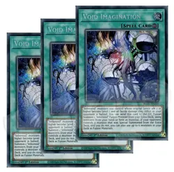 Yugioh Void Imagination x 3 - 1st Edition Secret Rare NM - Free Holo Card - Image 1