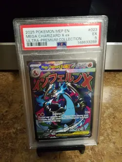 2025 Pokemon Mep En Mega Charizard X ex Ultra Premium Collection Psa 5 - Image 1