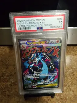 2025 Pokemon Mep En Mega Charizard X ex Ultra Premium Collection Psa 5 - Image 2