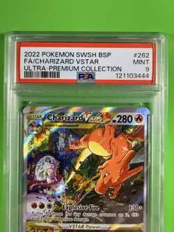 2022 Pokemon Charizard VSTAR SWSH262 Ultra Premium Collection Full Art PSA 9 - Image 3